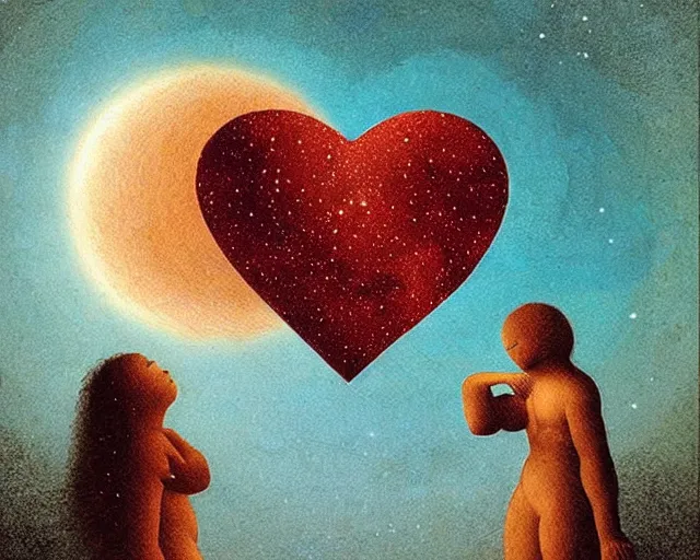 Prompt: abstraction of love in the cosmos, a simple vector pop surrealism, by ( leonardo da vinci ) and greg rutkowski and rafal olbinski