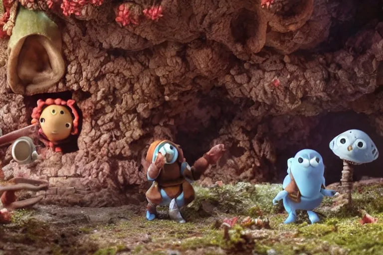 Prompt: stopmotion aardman animation scene nausicaa, 8k, hd, high resolution