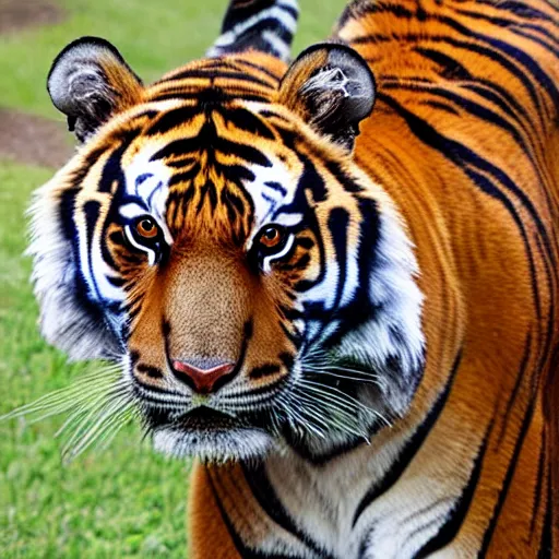 Image similar to portrait of a tiger bear hybrid