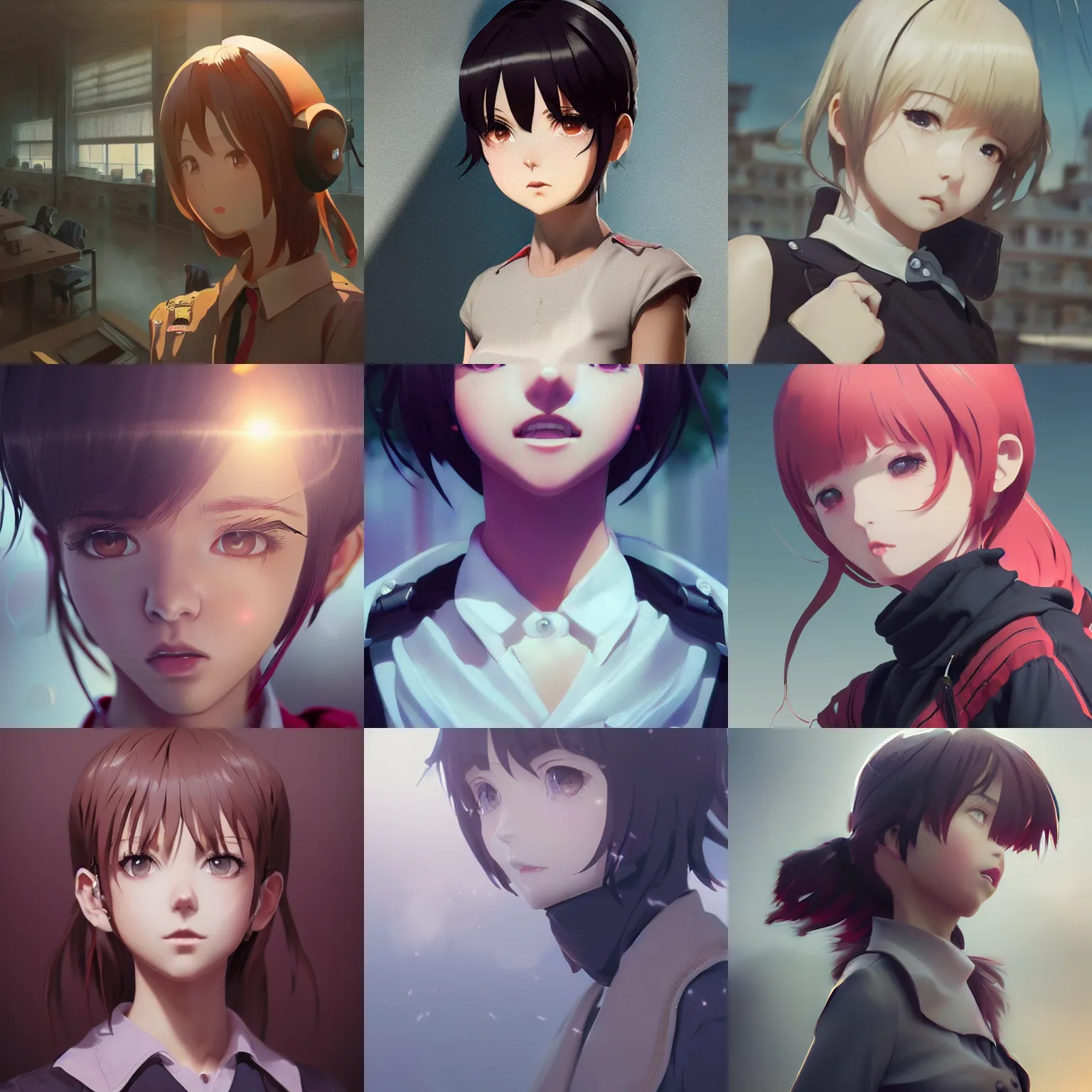 Image similar to worksafe. insanely detailed. by wlop, ilya kuvshinov, krenz cushart, greg rutkowski, pixiv. zbrush sculpt, octane, maya, houdini, vfx. close - up gorgeous attractive cg anime young teen kid schoolgirl in luxury advertisement. cinematic dramatic atmosphere, sharp focus, volumetric lighting.