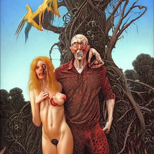 Image similar to an amazing masterpiece of art by gerald brom, trash humpers