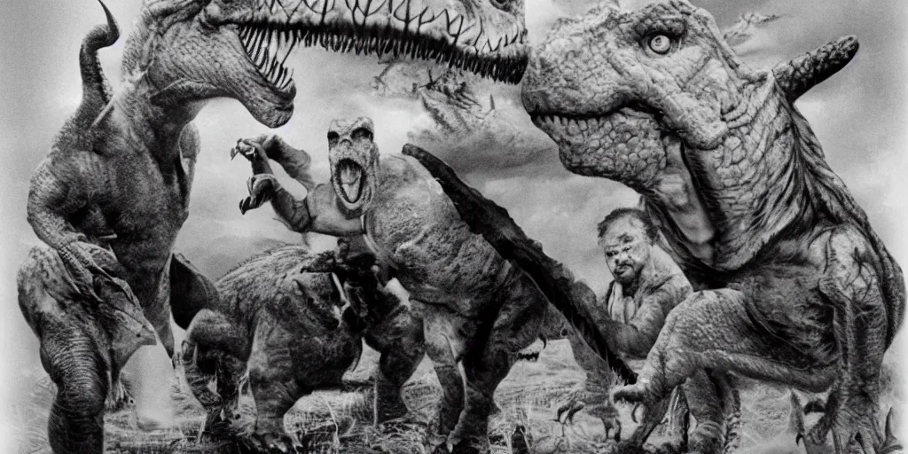 Prompt: John Goodman as a dinosaur