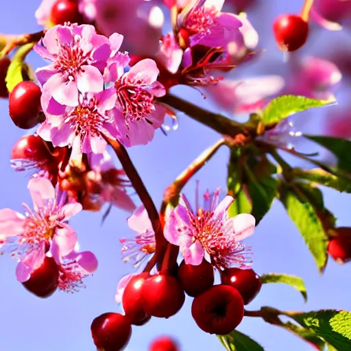 Image similar to cherries blossoms catching the sun