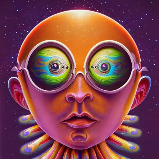 Prompt: psychedelic astronaut attaining enlightenment in the style of octavio ocampo naoto hattori, cg society, trending on artstation, award winning