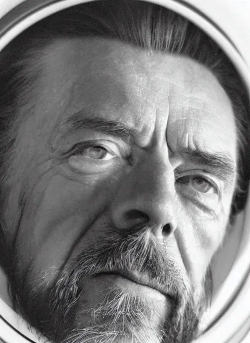 Image similar to alan watts in 2001 a space odyssey