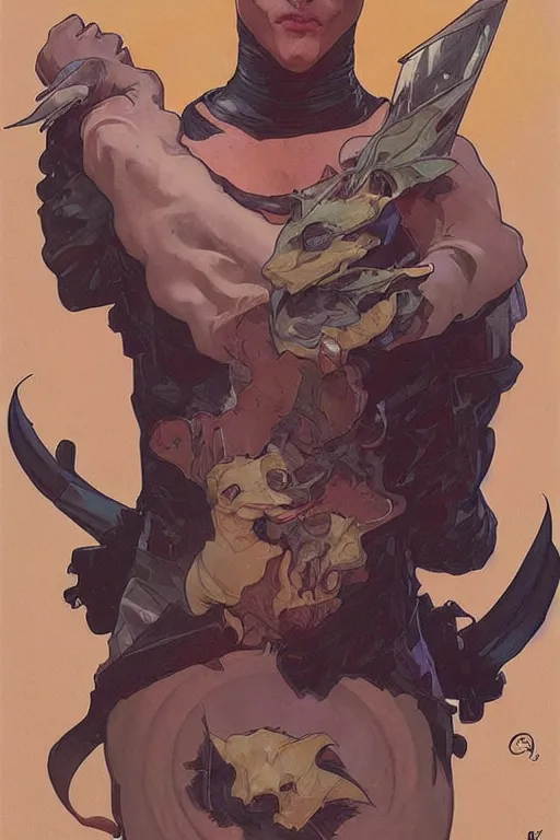 Image similar to ratman. art by artgerm and greg rutkowski and alphonse mucha.