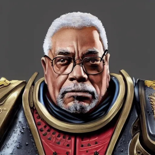 Prompt: Warhammer 40k middle aged buff James Earl Jones, photorealistic