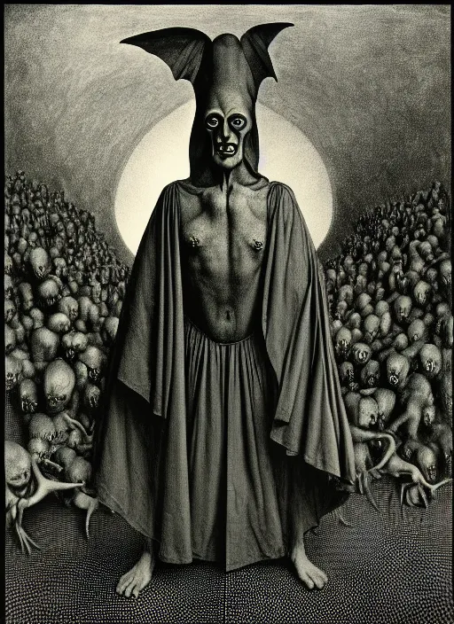 Image similar to photograph of mephistopheles by hieronymus bosch, misha gordin, gustave dore, kodak ektachrome