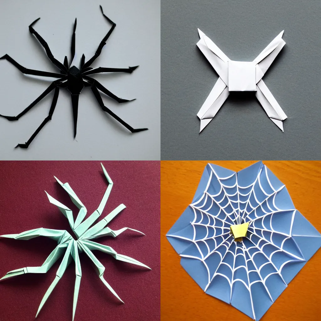 Prompt: spider origami