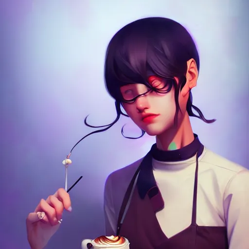 Prompt: portrait of a beautiful barista, art by lois van baarle and ross tran and sam yang and ilya kuvshinov and guweiz, digital art, high detail, sharp focus, unreal engine 5, trending on artstation, deviantart, pinterest, 4 k uhd image