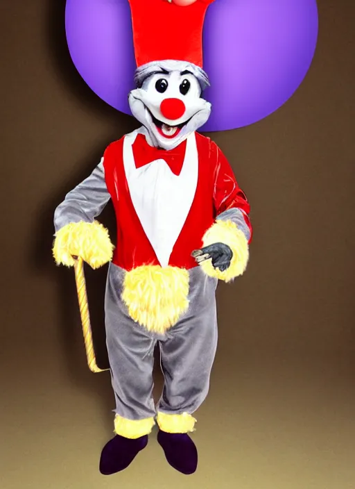 Prompt: Chuck E. Cheese mascot low quality 2007 circus portrait of an anthropomorphic rat animatronic dressed like a clown, professional portrait, official photo, camera flash, dimly lit, Chuck E. Cheese head, authentic, mouse, costume weird creepy, off putting, nightmare fuel, Chuck E. Cheese