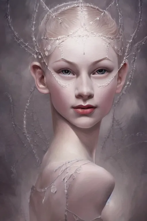 Image similar to hyperrealistic photography of a highly detailed and symmetrical gorgeous nordic female ballerina in the style of vargas and wlop, highly detailed, face symmetry, highly realistic hands, masterpiece, award - winning, sharp focus, intricate concept art, ambient lighting, 8 k, artstation