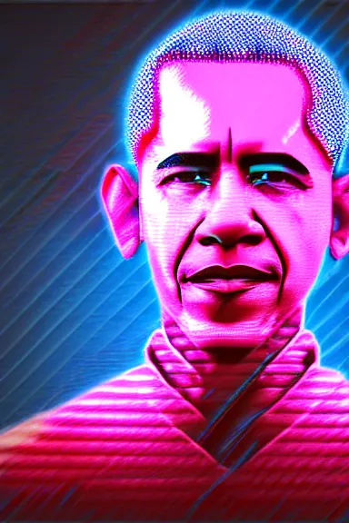 Image similar to Obama SuperSaiyan by Beeple; Surreal portrait cinema render