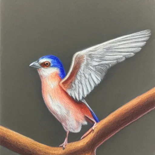 Prompt: a color pencil drawing of a bird by natalia rojas, pastel color, wingspan, high quality, artstation, 4 k, realism, photorealism, fine art