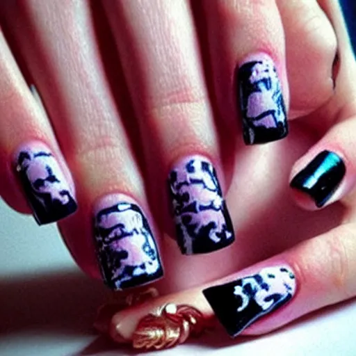 Image similar to punk rock nail art