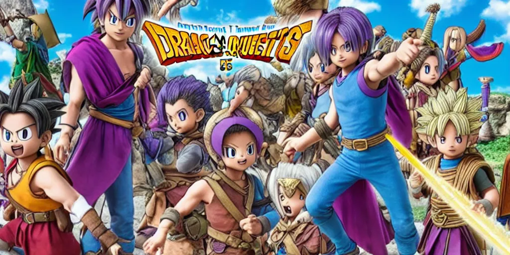 Prompt: dragon quest movie, ray - tracing, amazing animated, high quality