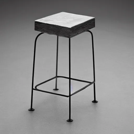 Image similar to the iron maiden stool by tadao ando