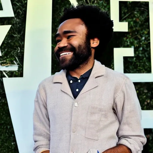 Image similar to donald glover's happiest moment in life