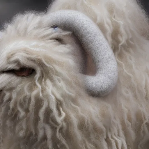 Image similar to Infinity recursion grand sheepzilla , hyperrealism, no blur, 4k resolution, ultra detailed-i