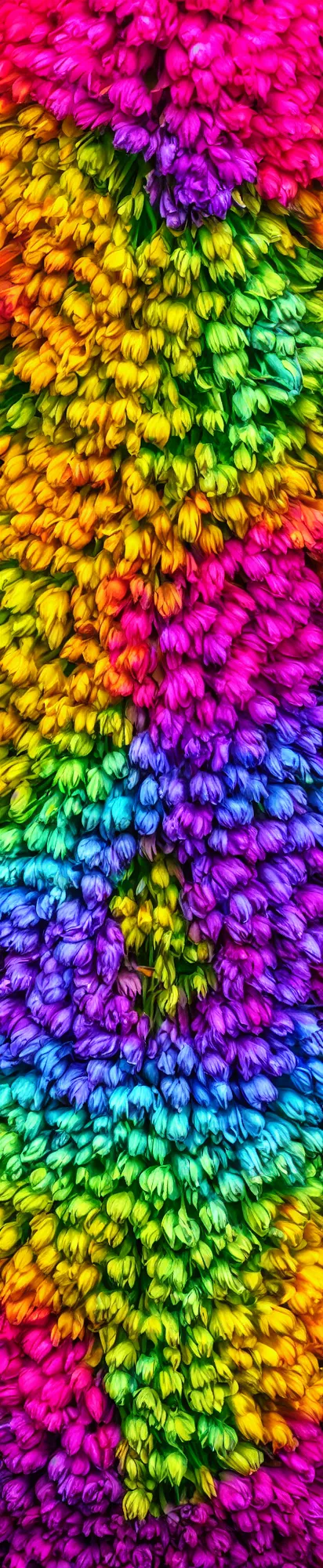 Image similar to vertical macro rainbow flowers