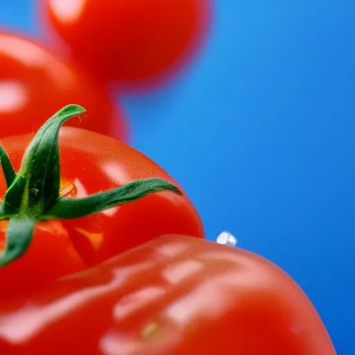 Image similar to photo of [ crystalized ] [ tomato ] taken with canon eos - 1 d x mark iii, bokeh, sunlight, studio 4 k