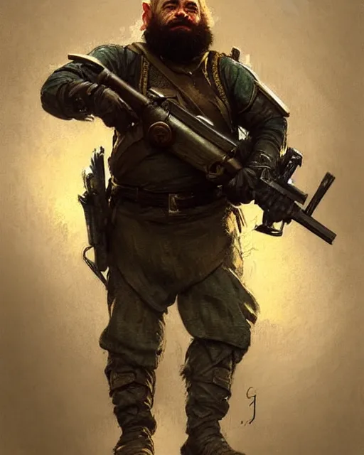 Image similar to a dwarf swat soldier | | realistic shaded, fine details, realistic shaded lighting poster by greg rutkowski, magali villeneuve, artgerm, jeremy lipkin and michael garmash and rob rey