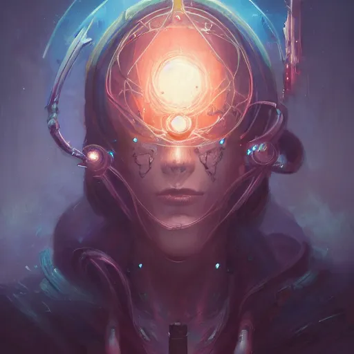 Image similar to portrait of a beautiful cybernetic mage, cyberpunk concept art by pete mohrbacher and seb mckinnon and beksinski and josan gonzales, digital art, highly detailed, intricate, sci-fi, sharp focus, Trending on Artstation HQ, deviantart, unreal engine 5, 4K UHD image