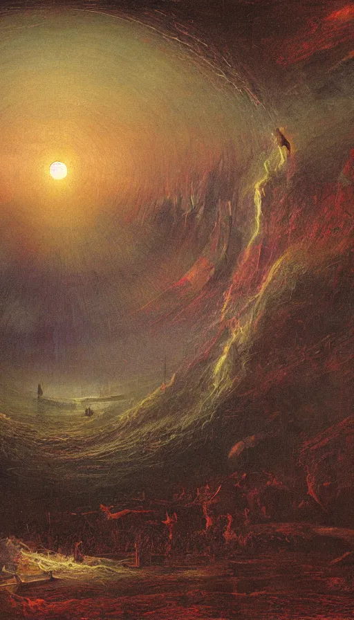 Image similar to The end of an organism, by John Martin