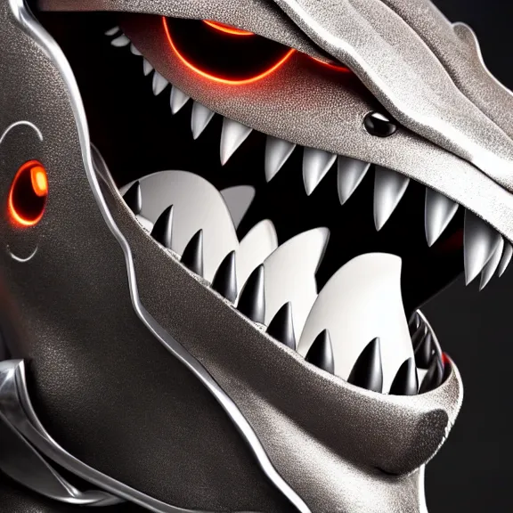 Prompt: close up headshot of a cute beautiful stunning anthropomorphic female robot dragon, with sleek silver metal armor, glowing OLED visor, facing the camera, high quality maw open and about to eat your pov, food pov, camera looking into the maw, the open maw being highly detailed and soft, highly detailed digital art, furry art, anthro art, sci fi, warframe art, destiny art, high quality, 3D realistic, dragon mawshot, maw art, pov furry art, furry mawshot, macro art, dragon art, Furaffinity, Deviantart, Eka's Portal, G6