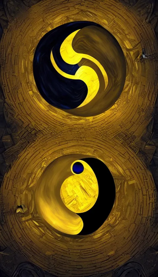 Image similar to Abstract representation of ying Yang concept, from Warcraft