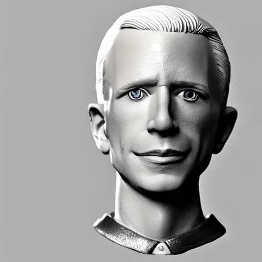 Image similar to anderson cooper made out of polymer clay detailed sculpture trending on artstation