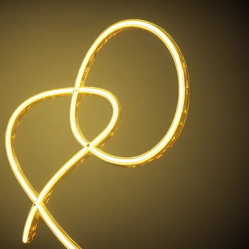 Image similar to glowing golden infinity symbol unreal engine