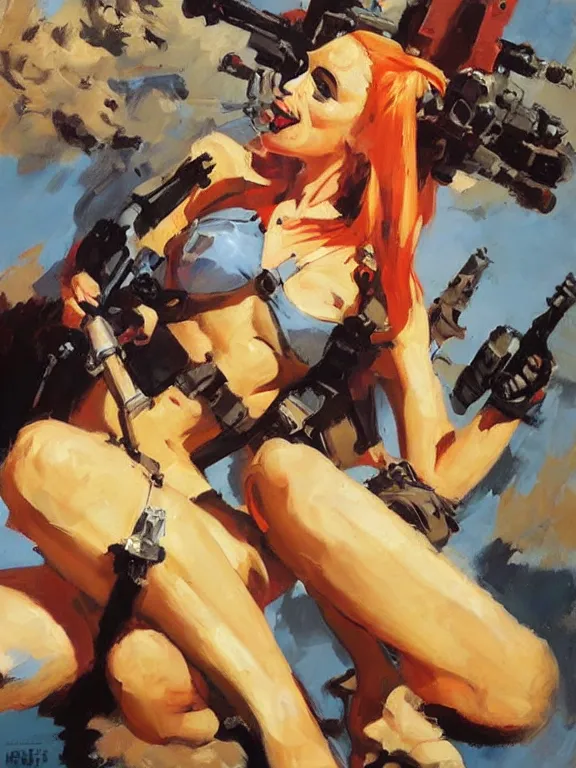 Image similar to Tank girl by Gregory manchess