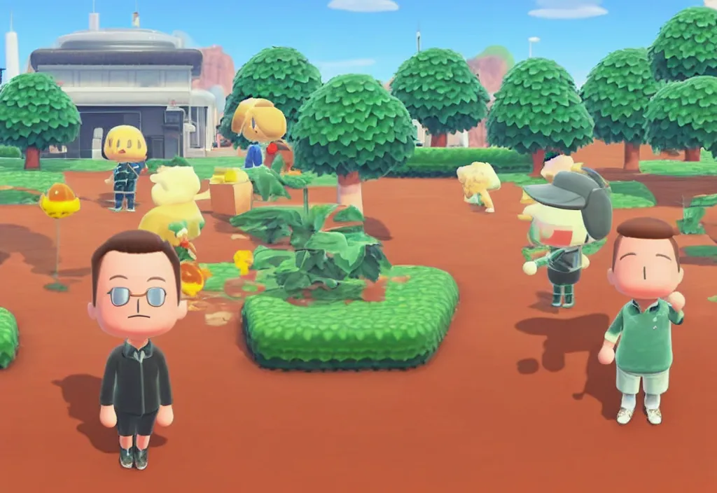 Image similar to elon musk in animal crossing, elon musk in the video game animal crossing, gameplay screenshot, close up, 3 d rendering. unreal engine. amazing likeness. very detailed.