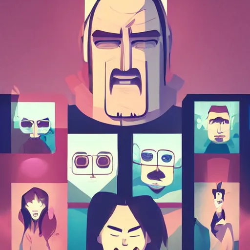 Image similar to face icon stylized minimalist regular show, loftis, cory behance hd by jesper ejsing, by rhads, makoto shinkai and lois van baarle, ilya kuvshinov, rossdraws global illumination