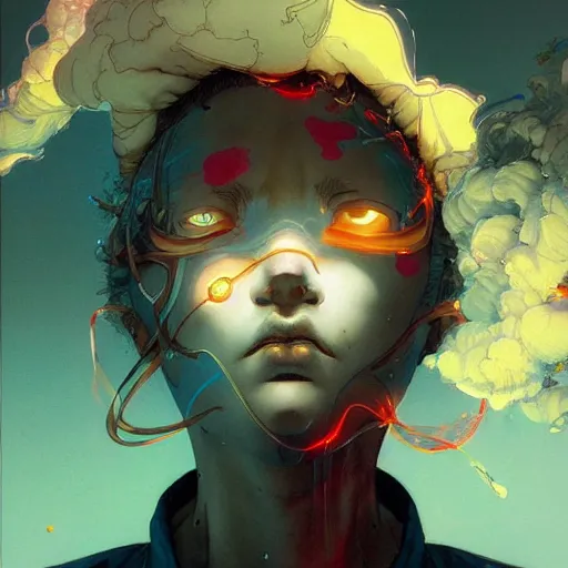 Image similar to prompt : doomer portrait soft light painted by james jean and katsuhiro otomo and erik jones, inspired by akira anime, smooth face feature, intricate oil painting, high detail illustration, sharp high detail, manga and anime 1 9 9 9