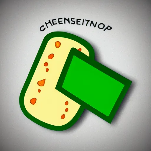 Prompt: a cartoon cheese with a green participation badge, stock art, 4K