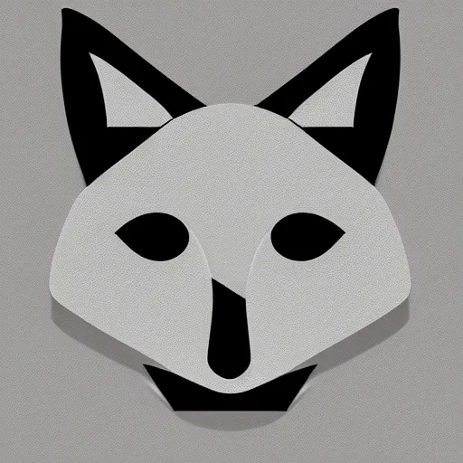 Prompt: an abstract, simplified icon depicting a fox's head with glowing eyes, glowing eyes, white background, elegant, award-winning, clever, render, blender, 3d, high quality, app, ios