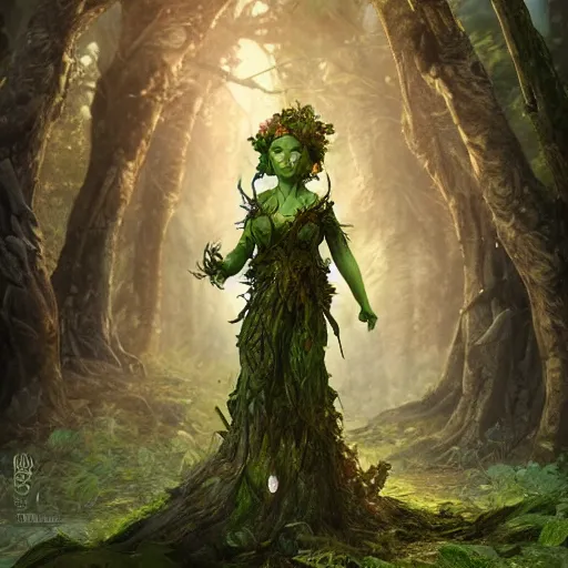Prompt: elemental guardian of life, forest dryad, woody foliage, 8 k dop dof hdr fantasy character art, by aleski briclot and alexander'hollllow'fedosav and laura zalenga