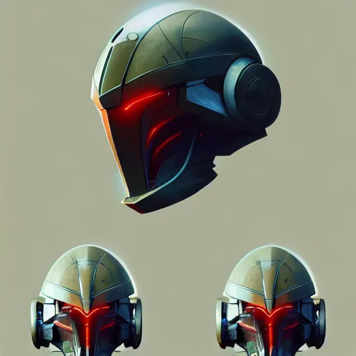 Image similar to detailed concept art of a destiny inspired robot helmet, muted color palette, trending on artstation, award - winning video game concept art by jim burns and greg rutkowski, beksinski, a sci - fi concept art masterpiece, james gilleard, bruegel, alphonse mucha, and yoshitaka amano.