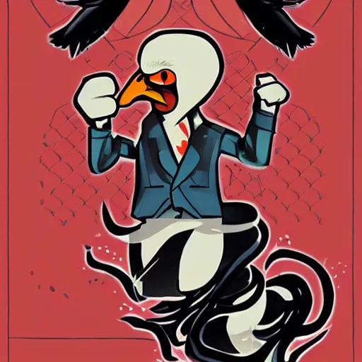 Prompt: Vampiric Donny Duck by Sachin Teng :2 by Pixar (2009):4