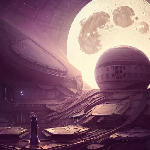 Prompt: Sleep quarters on the Moon city, Noviy Norilsk, sci-fi, fantasy, Earth seen on the dark sky, intricate, very very beautiful, elegant, highly detailed composition, digital rendering, artstation, concept art, smooth, sharp focus, illustration, art by artgerm and greg rutkowski and alphonse mucha