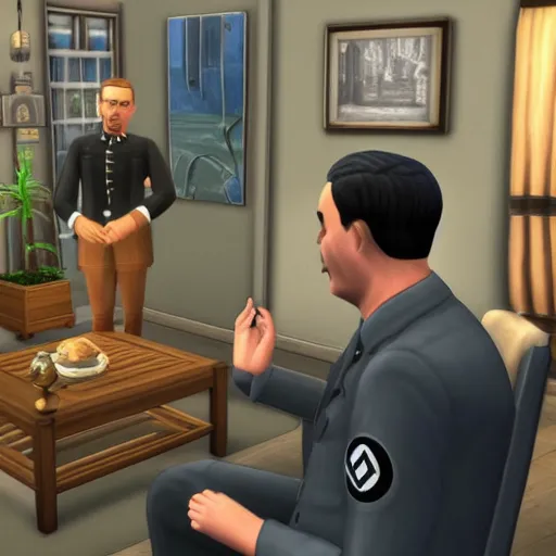 Image similar to hitler on the sims 4