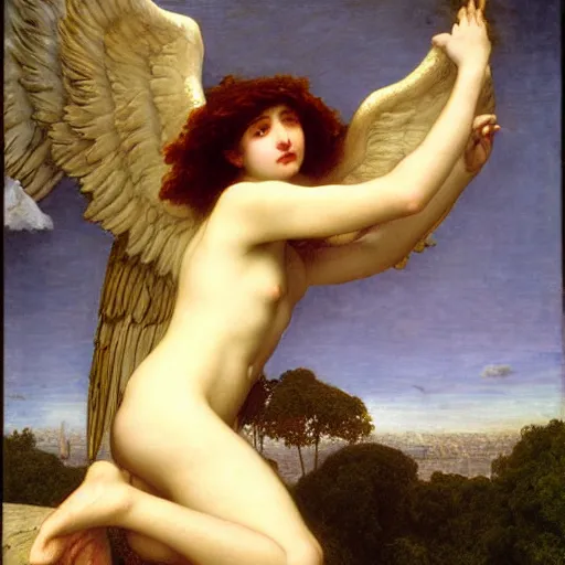 Prompt: paradise lost fallen angel by alexandre cabanel