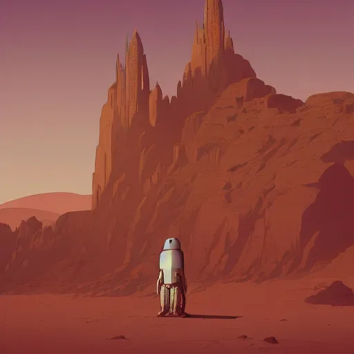 Prompt: martian architecture by moebius and atey ghailan, by james gurney, by vermeer, by george stubbs, trending on artstation, vector art, ornate inspirational