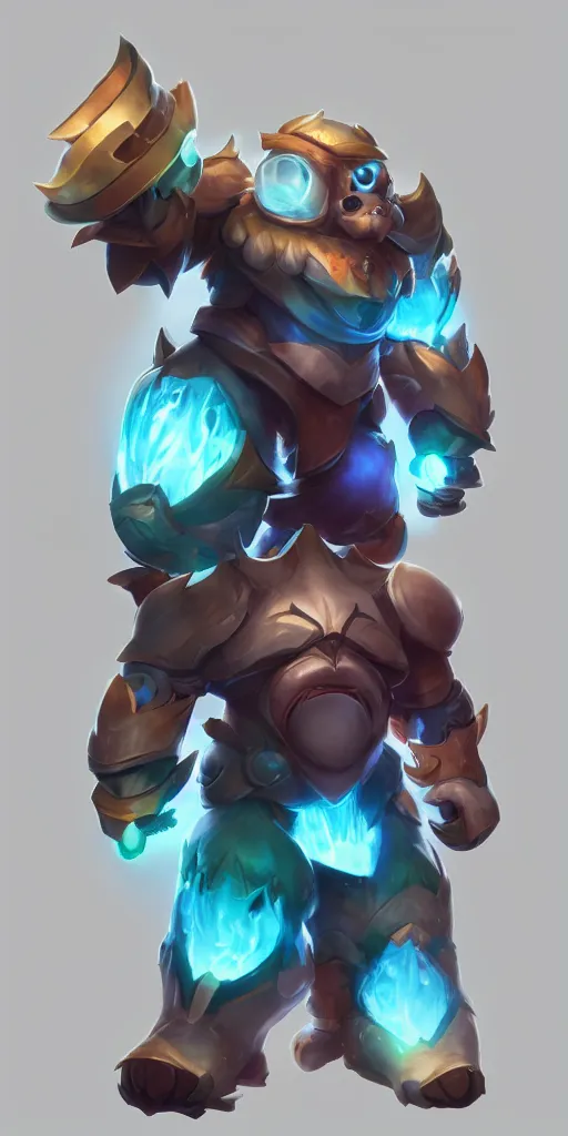 Prompt: volibear from league of legends trending on artstation bloom