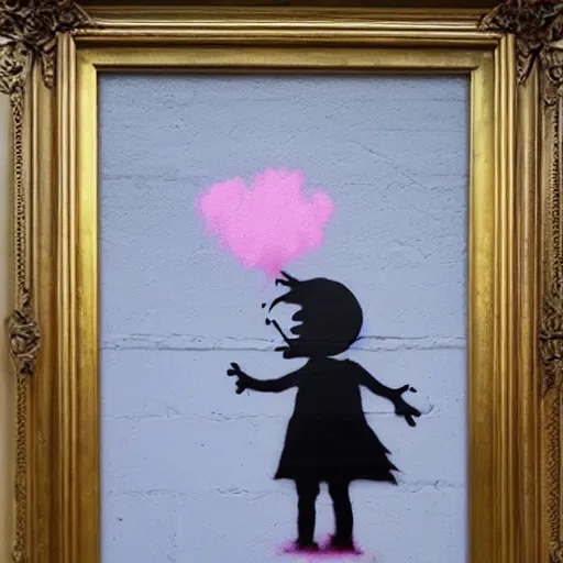 Image similar to cotton candy by banksy