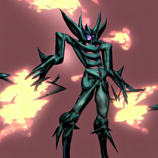 Image similar to demifiend from shin megami tensei iii nocturne in team fortress 2 style