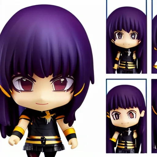 Prompt: face detailing wizard in the style of nendoroid and chibi, eyes in the style of nendoroid