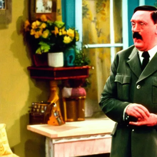 Prompt: A still of Hitler in The Fresh Prince of Bel-Air